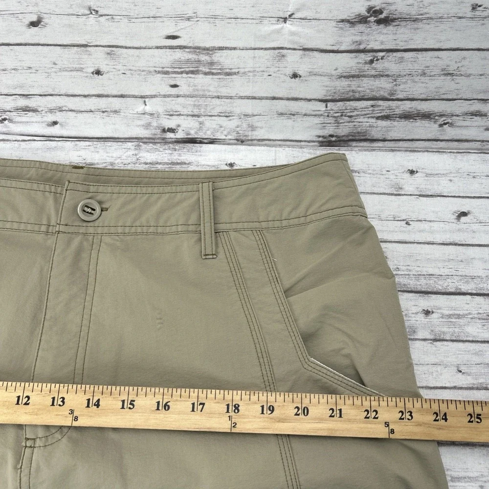 AFTCO Performance Cargo Fishing Shorts Men's Size 38 Khaki Nylon Stretch